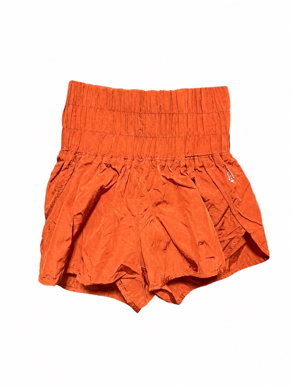 FP Movement Free People Rust Orange Running Shorts XS Lined Smocked Waist